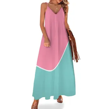 Однотонная волна |Baker Miller Розовое и Аквамариновое Платье без рукавов платья для женщин 2023 платье на день рождения для женщин класса люкс 2023